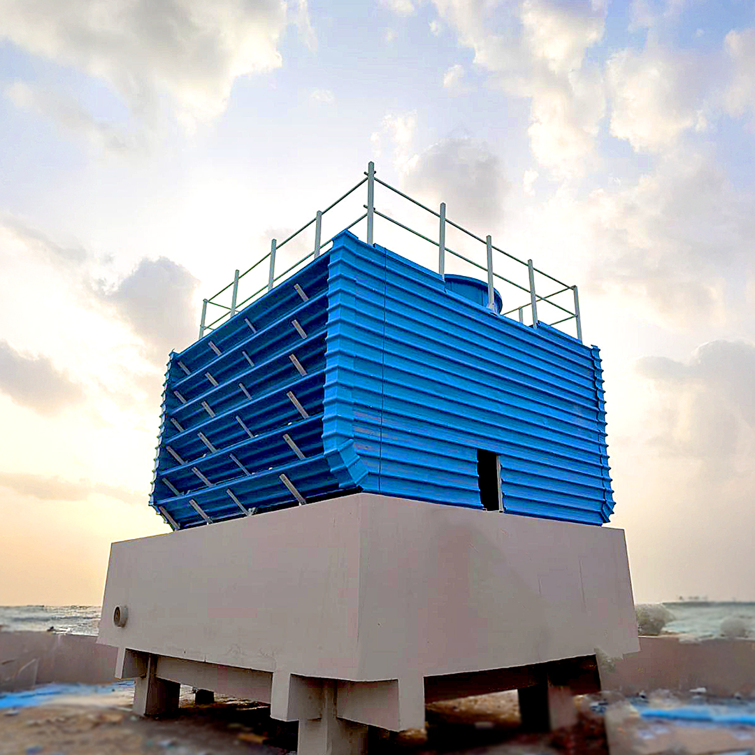 FRP double cross flow cooling tower