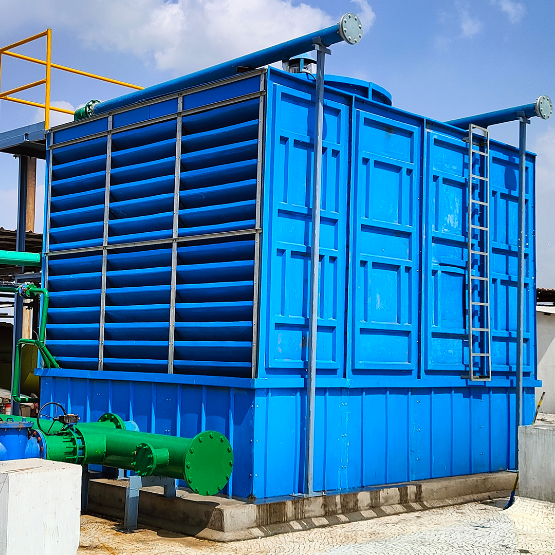 FRP double cross flow cooling tower