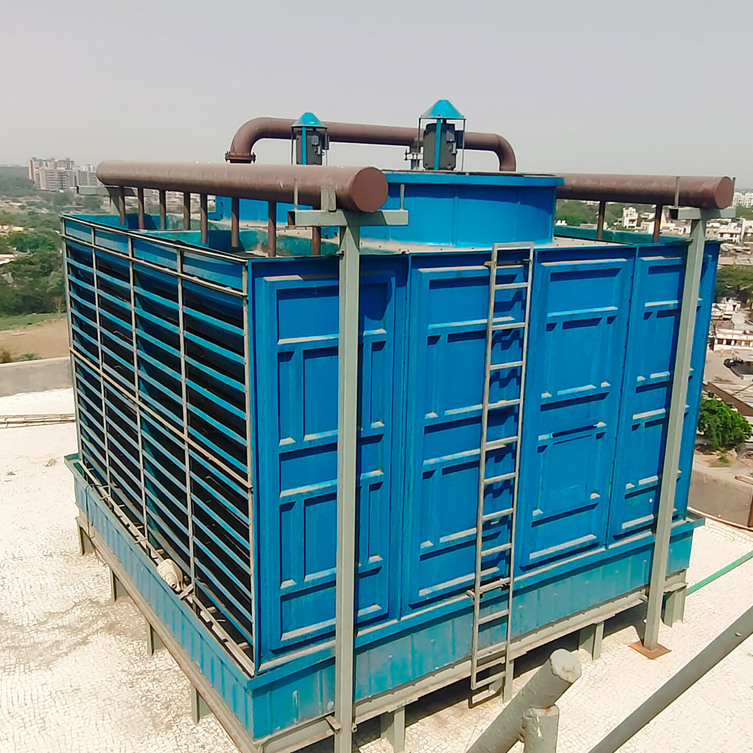 FRP double cross flow cooling tower